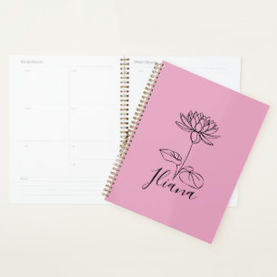 Custom July Water Lily Birth Blume Geschenk für Ge Planer