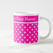 Custom Jumbo Coffee Tasse, Candy Pink Geometric Jumbo-Tasse (Rechts)