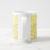 Custom Jumbo Coffee Tasse: Yellow Fun Sheep Muster Jumbo-Tasse (Rückseite)