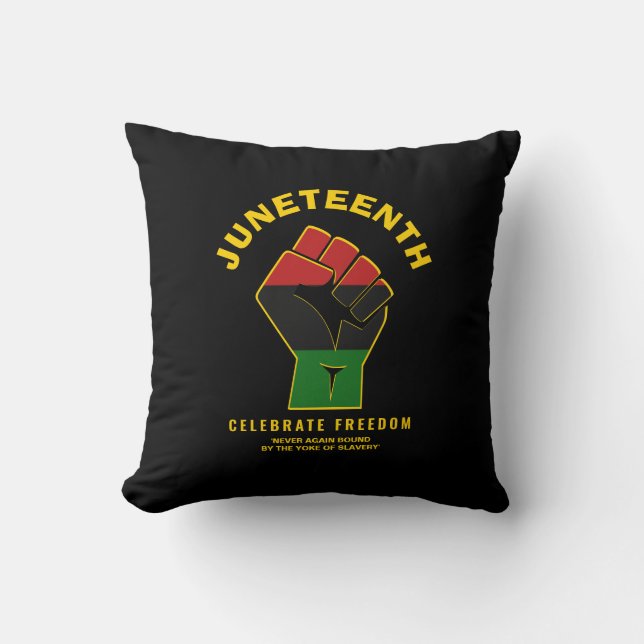 Custom JUNETEENTH Celebrate Freedom Kissen (Vorderseite)