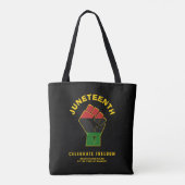 Custom JUNETEENTH Celebrate Freedom Tasche (Rückseite)