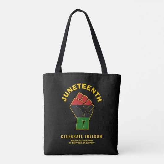 Custom JUNETEENTH Celebrate Freedom Tasche (Rückseite)