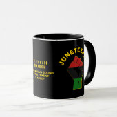 Custom JUNETEENTH Celebrate Freedom Tasse (VorderseiteRechts)