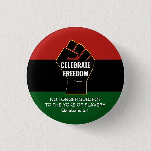 Custom Juneteeth CELEBRATE FREEDOM  Button (Vorderseite)