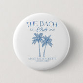 Custom Junggeselinnen-Abschied Beach Bridal 2025 Button (Vorderseite)