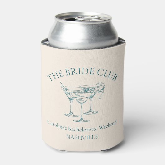 Custom Junggeselinnen-Abschied Cocktail Club Dosenkühler (Kanne Vorderseite)