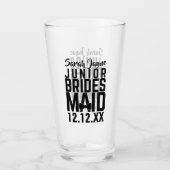 Custom Junior Bridesmaid Name Keepake Glass Glas (Vorderseite)