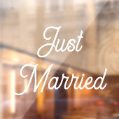 Custom Just Married Car Wedding Banner Fensteraufkleber (Blatt 2)