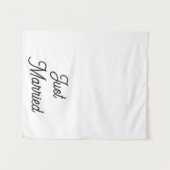 Custom Just Married Fabric Car Wedding Banner Sign Wandteppich (Vorderseite (Horizontal))