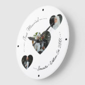 Custom Just Married Heart Foto Hochzeitsmauer Uhr (Winkel)