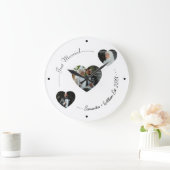 Custom Just Married Heart Foto Hochzeitsmauer Uhr (Zuhause)