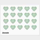 Custom Just Married Heart Stickers (Blatt)