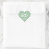 Custom Just Married Heart Stickers (Tasche)