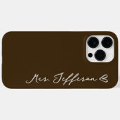 Custom Just Married Phone Case for Bride and Groom (Rückseite (Horizontal))