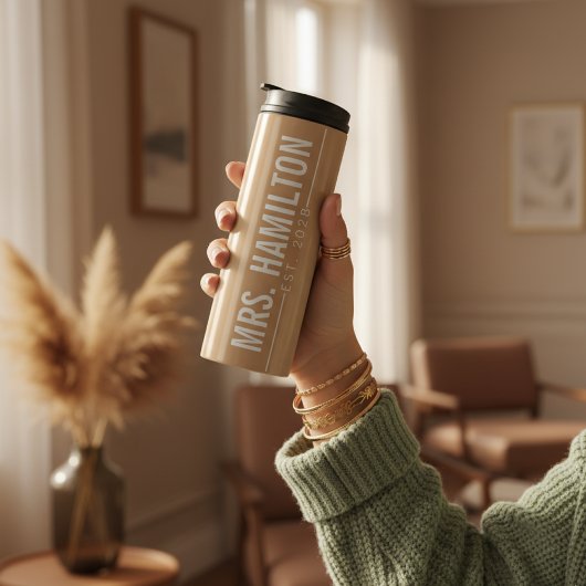 Custom Just Married Tumbler Gift for Him and Her Thermosbecher