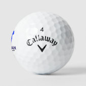 Custom K Initial - Golfer Mark - Blue  Golfball (Logo)