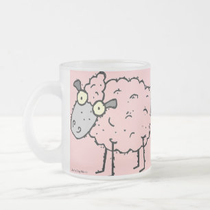 CUSTOM KAFFEE MUGS - PINKSCHUHE - WEISSISCHE DEKOR MATTGLASTASSE