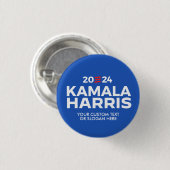 Custom Kamala Harris 2024 Button (Vorne & Hinten)