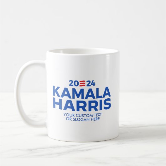 Custom Kamala Harris 2024 Kaffeetasse (Links)