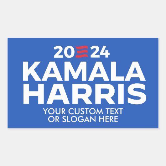 Custom Kamala Harris 2024 Rechteckiger Aufkleber (Vorderseite)