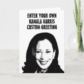 Custom Kamala Harris Greeting Karte (Vorderseite)