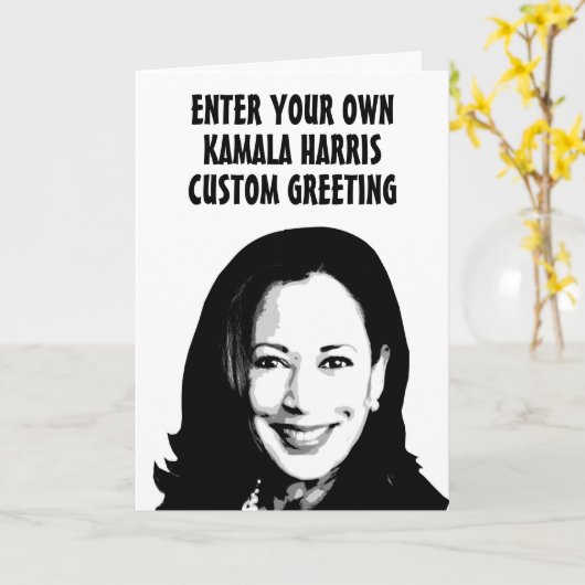 Custom Kamala Harris Greeting Karte (Gelbe Blume)