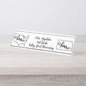 Custom Kansas Staat US Zuhause Line Art Schreibtischnamensplakette (Vorderseite )