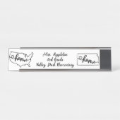 Custom Kansas Staat US Zuhause Line Art Schreibtischnamensplakette (Vorderseite )