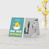 Custom Karaoke Foto Geburtstag Karte (Gelbe Blume)