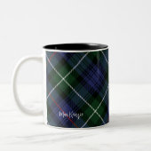 Custom Kariert Lila Green MacKenzie Tartan Zweifarbige Tasse (Links)