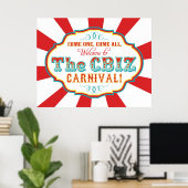 CUSTOM Karneval Circus Geburtstagsbanner CBIZ Poster (Heimbüro)