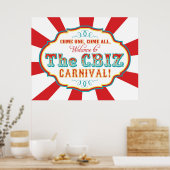 CUSTOM Karneval Circus Geburtstagsbanner CBIZ Poster (Küche)