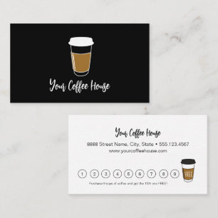 Custom Kaufen 9 erhalten 1 gratis Kaffee Treuekarte