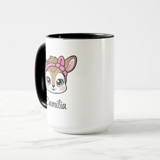 Custom Kawaii Deer Tasse (Vorderseite Links)