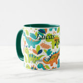 Custom Kawaii Dinosaur Adventure Tasse für Kinder (Vorderseite Links)