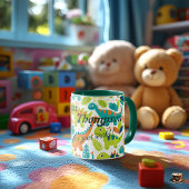 Custom Kawaii Dinosaur Adventure Tasse für Kinder