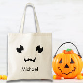 Custom Kawaii Jack O' Lantern Face Tragetasche