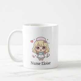 Custom Kawaii Nurse Mug – Personalized Cute Chibi Kaffeetasse