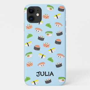 Custom Kawaii Stil Abbildung blau Sushi Case-Mate iPhone Hülle