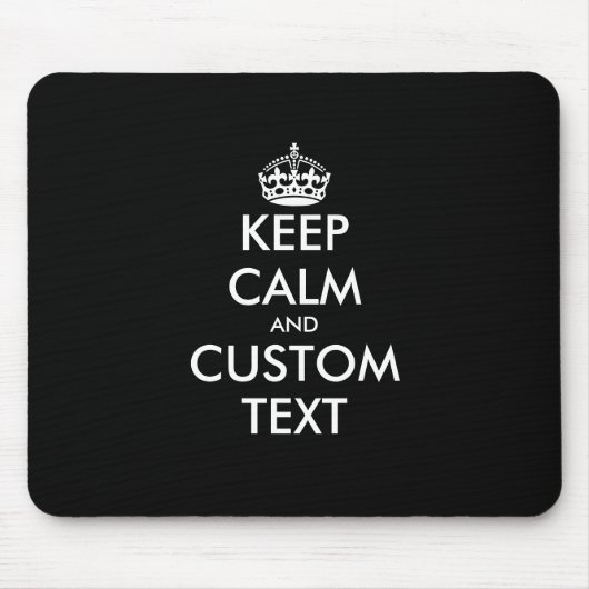 Custom keep calm and carry on mouse pad gift mousepad (Vorne)