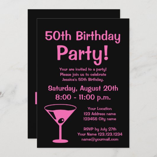 Custom Keep calm it's a Birthday party invitations Einladung (Vorne/Hinten)