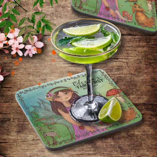 Custom Keepake - Bezauberte Waldbrasse zum Geburts Getränkeuntersetzer