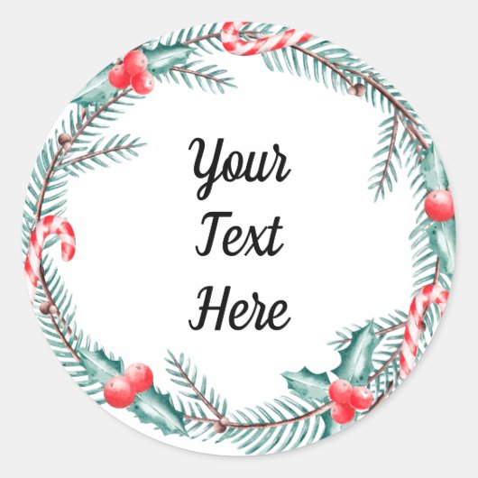 Custom Keepake Weihnachten Runder Aufkleber (Vorderseite)