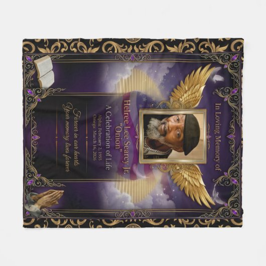 Custom Keepsake Fleece Blanket  (Vorderseite (Horizontal))