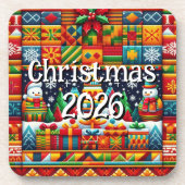 Custom Kente Cloth Holiday Coaster | African Getränkeuntersetzer (Vorderseite)