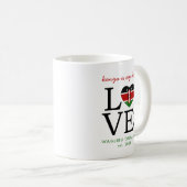 Custom Kenya Flag Herz Kaffeetasse (VorderseiteRechts)