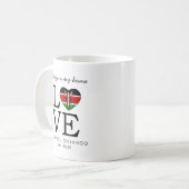 Custom Kenya Flag Herz Kaffeetasse (Vorderseite Links)