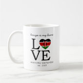 Custom Kenya Flag Herz Kaffeetasse (Links)