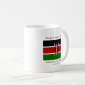 Custom Kenyan Mama Mama Kenya Flag Kaffeetasse (VorderseiteRechts)