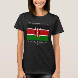 Custom Kenyan Mama Mama Kenya Flag T-Shirt